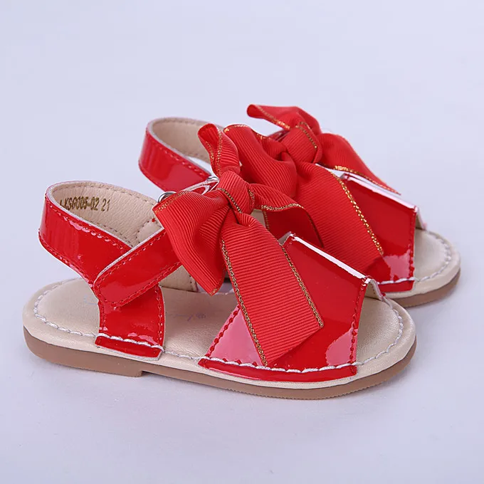Симпатичная одежда, новые сандалии для девочек из микрофибры галстук бабочка туфли принцессы Детские пляжные сандалии обувь для девочек KSG005-02 без обувной коробки - Цвет: as picture