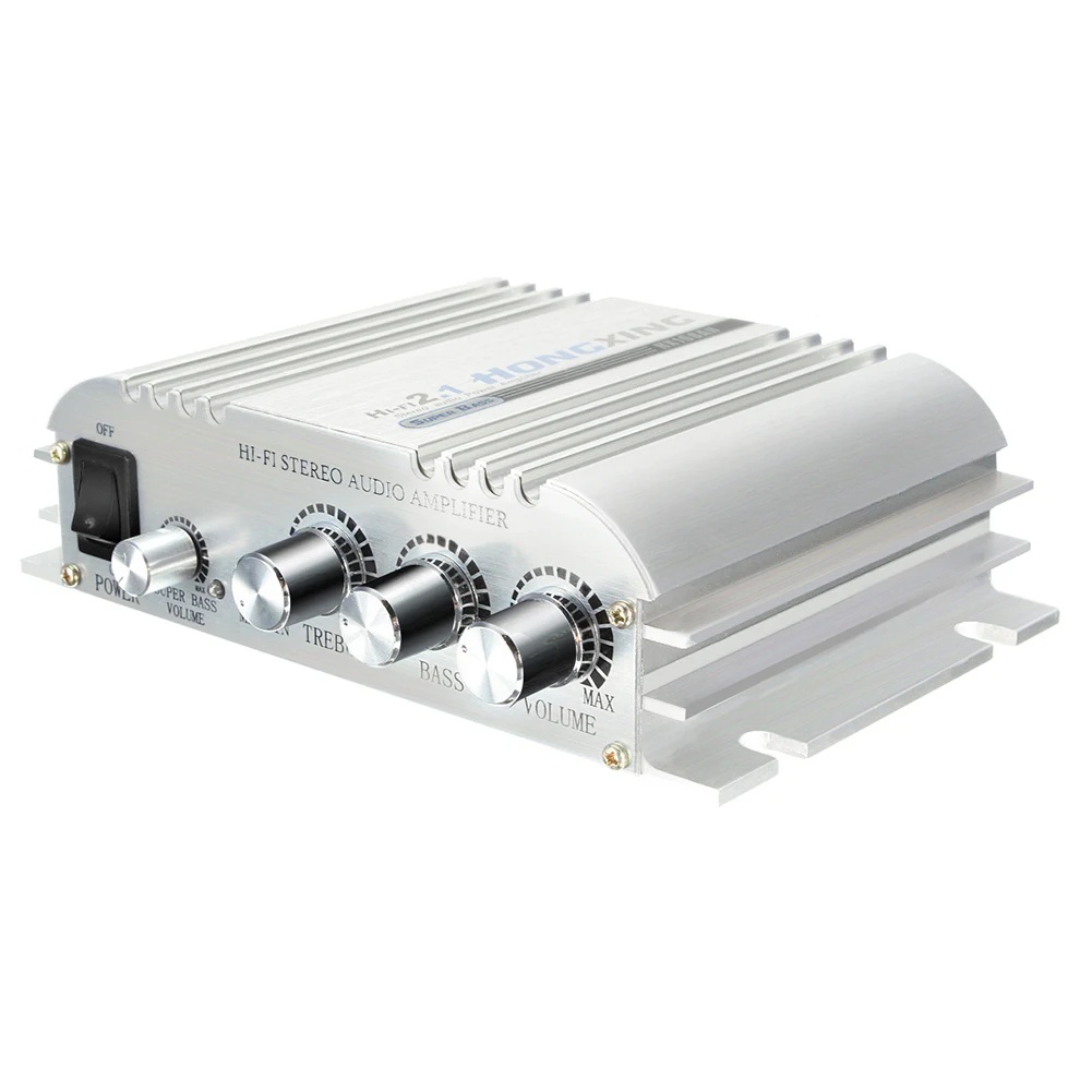 168AH Car Amplifier Sound Mode Radio MP3 Speaker LED Hi-Fi 2 Channel Mini Power Player Support CD DVD for Auto Motorcycle