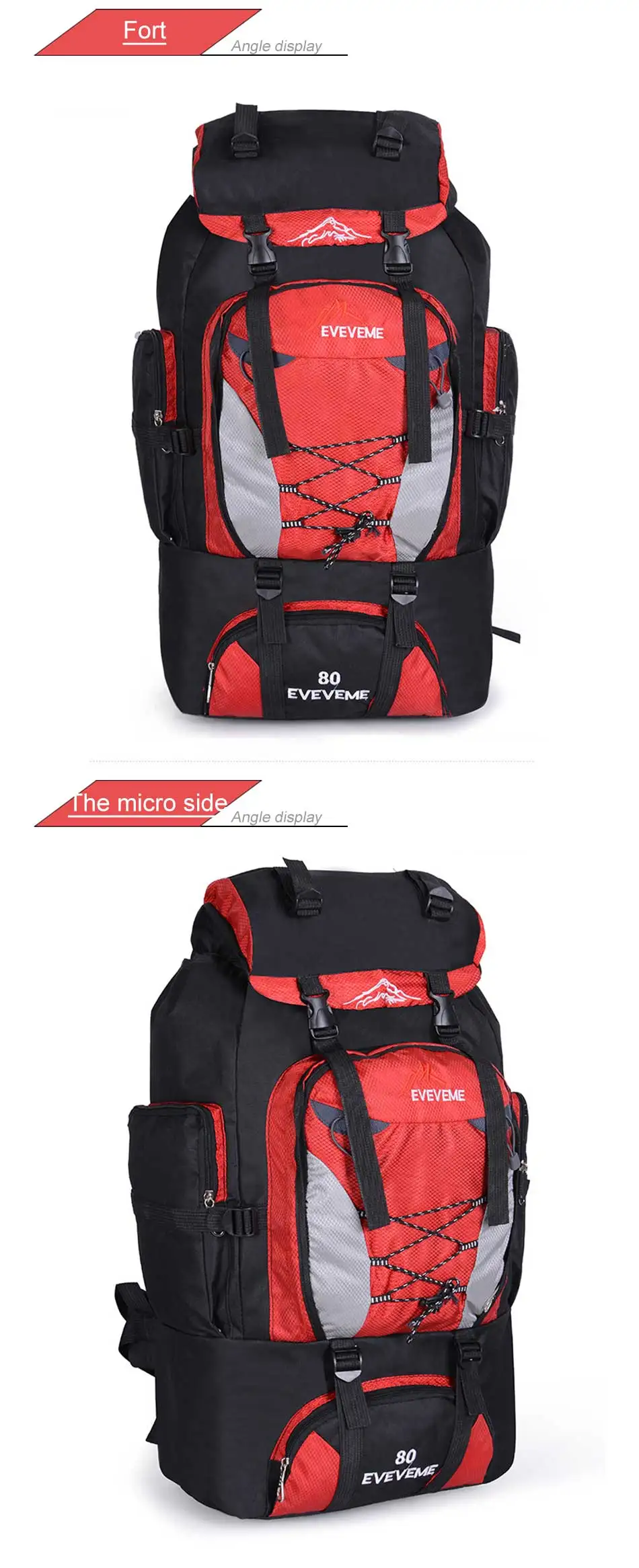 Спортивные рюкзаки 80L походные альпинистская сумка уличный спортивные сумки дорожные водонепроницаемые плечевые мужские альпинистские рюкзаки для рыбалки