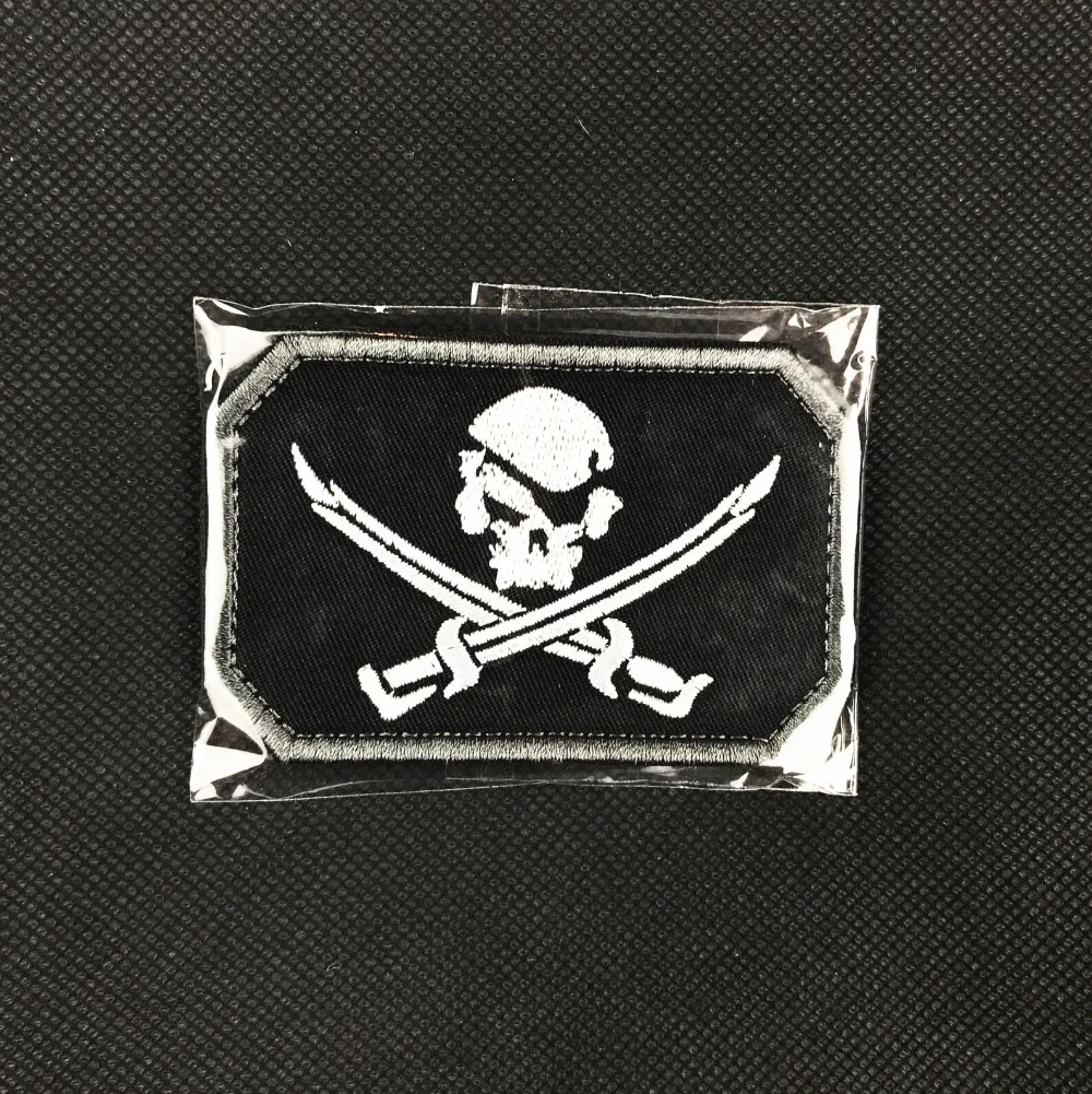 20 шт. темно-синие тюлени с вышитыми нашивками Jolly Rogers тактические нашивки черепом
