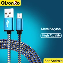 25cm/1M/2M/3M Micro Usb Cable Mobile Phone Cables Nylon Fast Data Charging For Samsung HTC LG XiaoMi Tablet PC Android