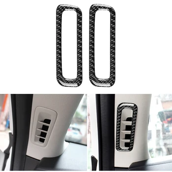 

3D Carbon Fiber Front Side Door Pillars Air Vent Outlet Cover Trim Bezel Sticker For Mazda CX-5 CX5 17-18