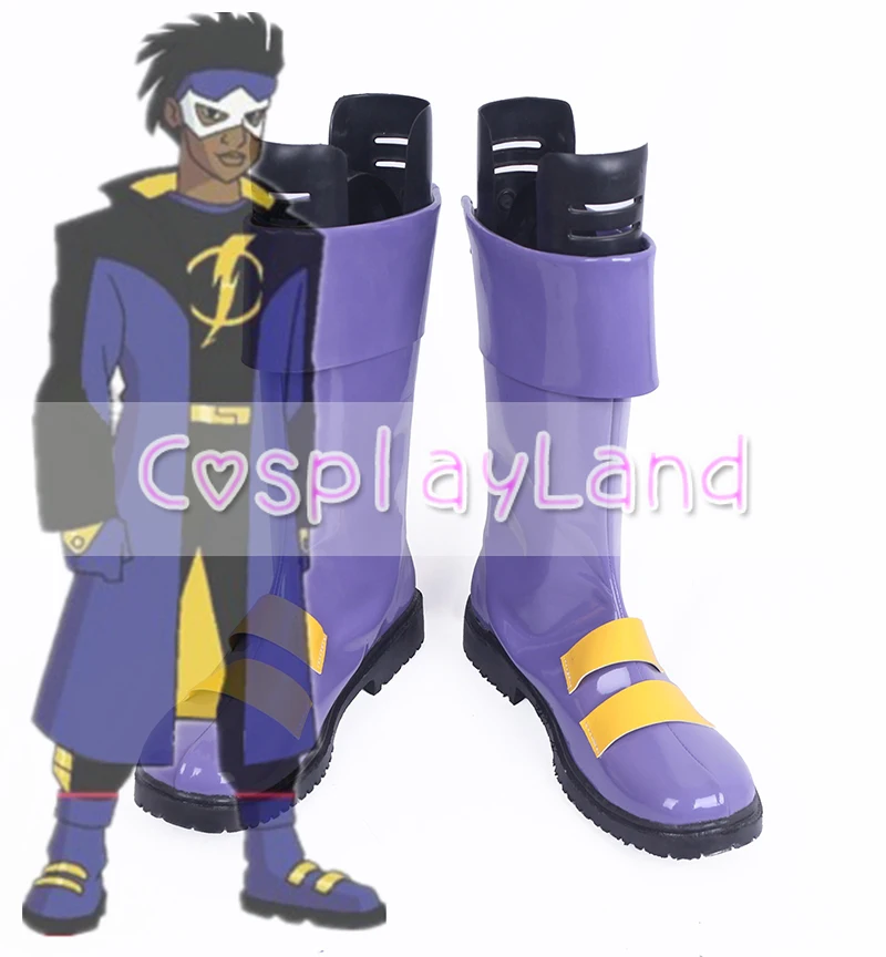 comics-virgil-ovid-hawkins-static-cosplay-boots-shoes-for-adult-men-shoes-costume-accessories-custom-made