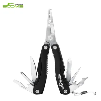 

Booms Fishing L1 Fishing Pliers 13-in-1 Heavy Duty Multi-tools 6.7-Inches with Belt Holder Sheath Blue Black