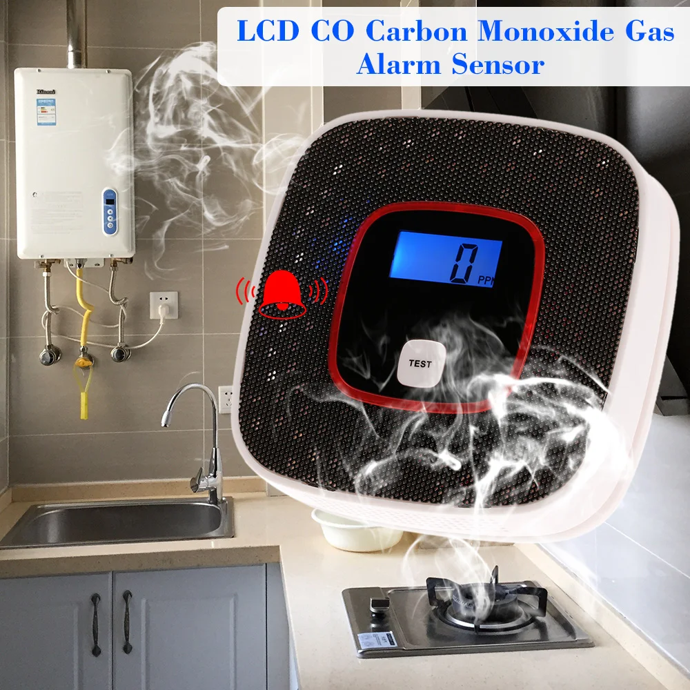 

LCD Display CO Detector Carbon Monoxide Alarm Sensor Poisoning Gas Tester Human Voice Warning Detector For Alarm System