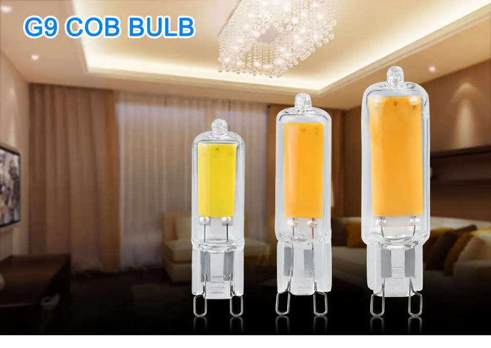 EeeToo Night Light LED Lamp G9 220V COB Glass Body LED Bulb Tubes 5W 7W 9W Night Light Lamp for Bedroom Replace Halogen Lighting (1)