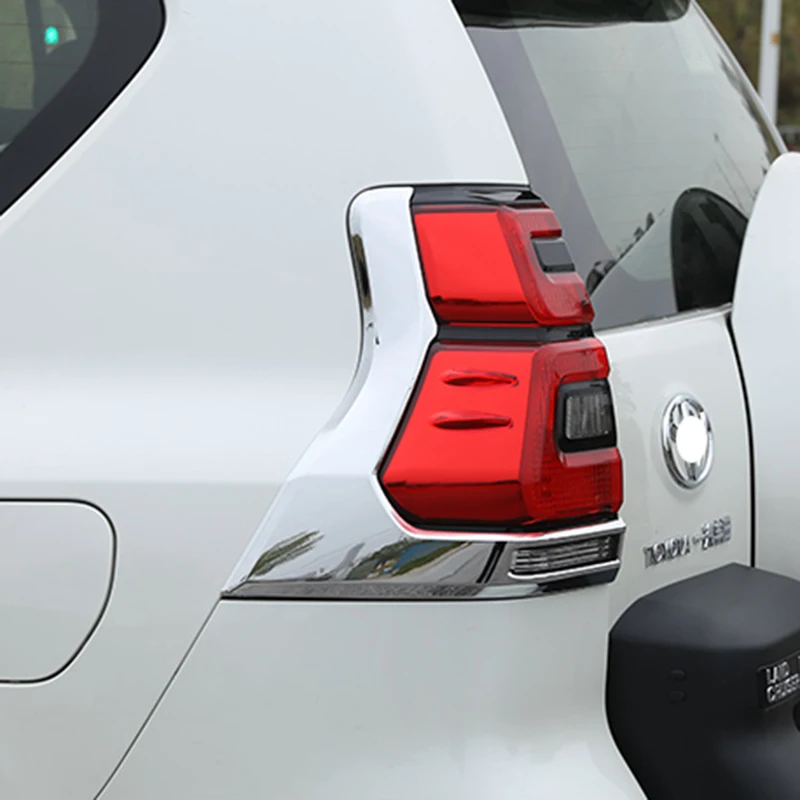 Аксессуары для автомобилей 2 шт. для Toyota Prado Fj150- ABS хромированный задний фонарь абажур для лампы с металлическим каркаксом отделка