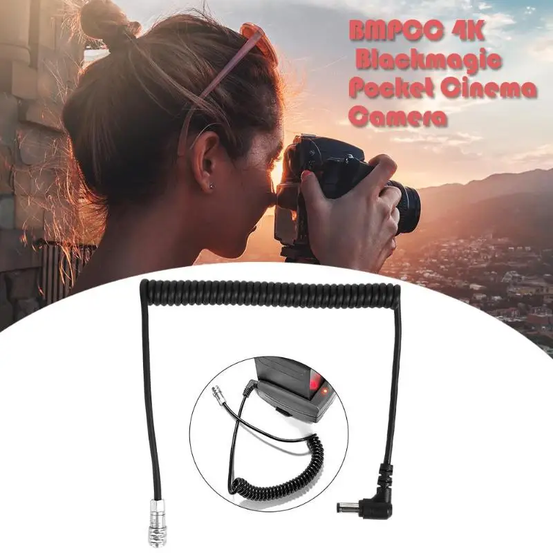 

DC Bending Type Cables Power Cable with 12V Anton Bauer Gold V-mount Plates for BMPCC Blackmagic Pocket Cinema Camera 4K