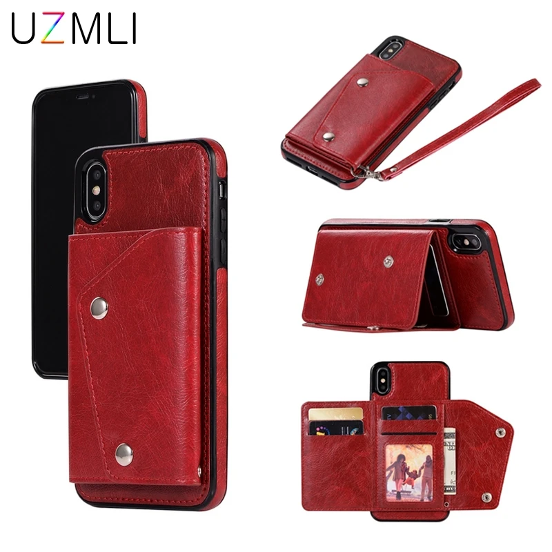 Высококачественный кожаный чехол кошелек для iPhone 11 Pro Max 2019 XS MAX XR X 8 7 6 6s plus