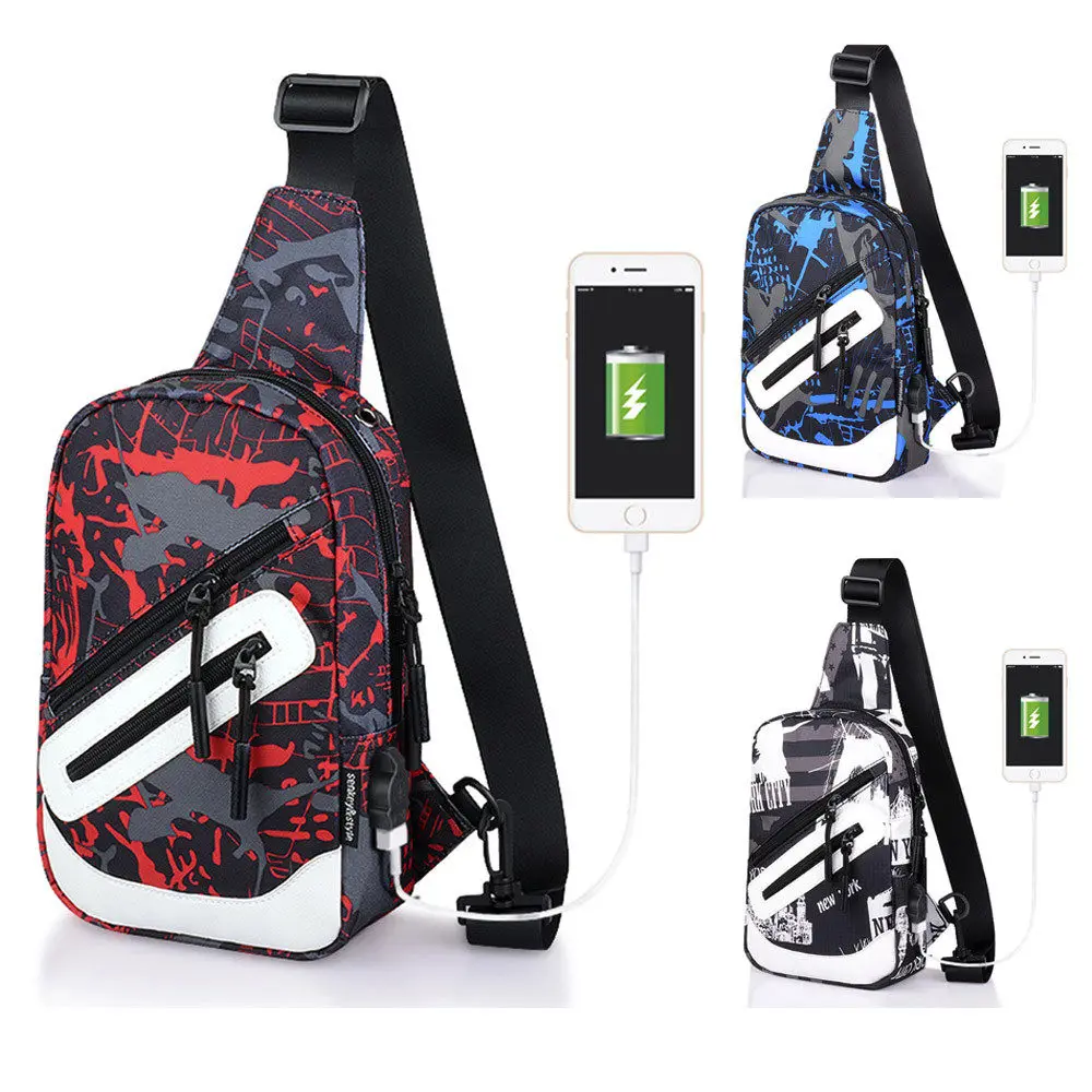 Сумка слинг Aelicy Мужская и женская вместительная с usb дизайном|chest bag men|chest bagsling |