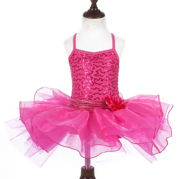 

2019 Cute Baby Girls Kids Tutu Ballet Dress Sleeveless Sequin Flower Leotard Unitard Baby Dancewear Princess Ballet Dance Dress