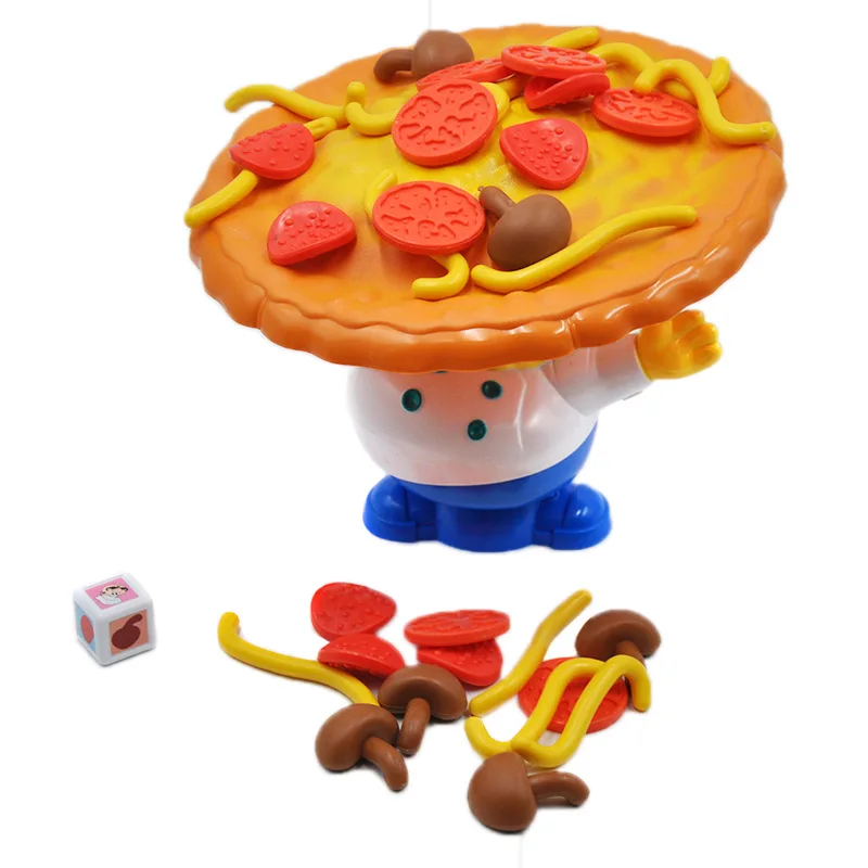 Балансировочная игра для пиццы, игрушка для рабочего стола, ролевые пищевой реквизит, маленькие Семейные пластиковые строительные блоки, игрушки для детей