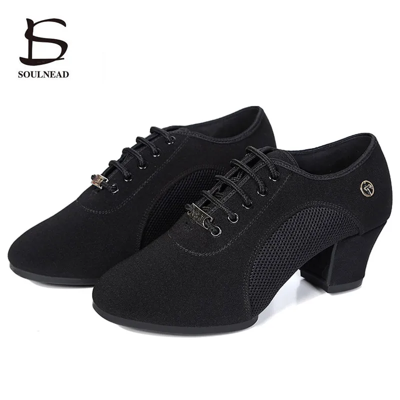 Latin Ballroom Dance Shoes Women Tango Jazz Salsa Dancing High Heels Training Shoe Girls Ladies Modern Social Dance Sneakers