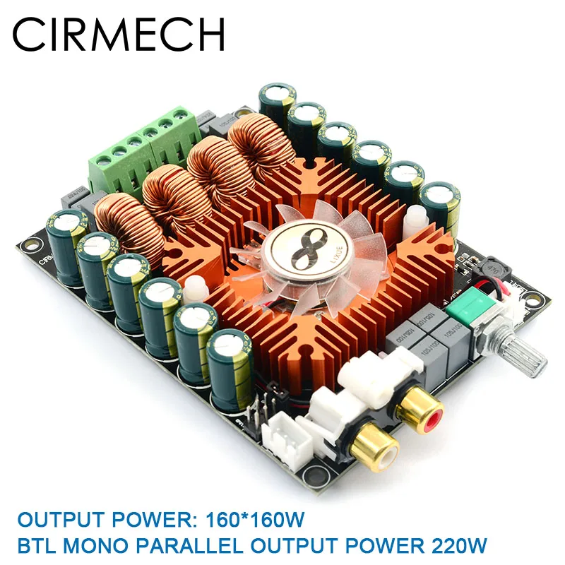 Плата цифрового усилителя мощности CIRMECH TDA7498E 2 0 Hi Fi стерео 160 Вт * поддержка BTL220W DC12V