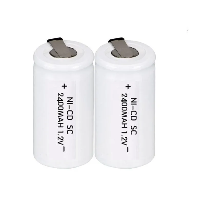 

12PCS High quality battery rechargeable battery sub battery SC battery 1.2 v with tab 2400 mah