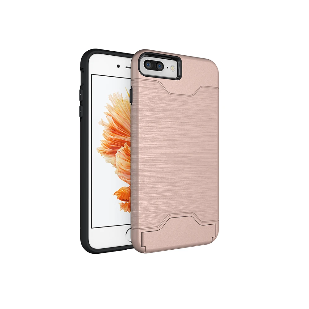 Hard card Case For iphone 7Plus 8 X  Brushed Armor Silicone Rubber Hard Phone Case For Samsung Galaxy S8plus S9 Cover Back Capa (5)