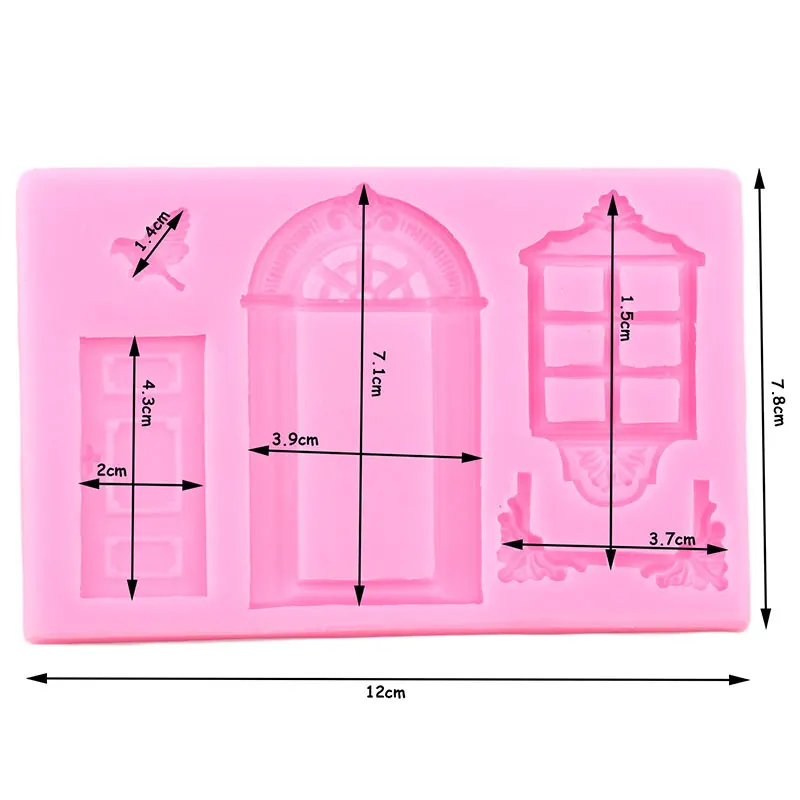 Окно Дверь торт границы силиконовые формы птицы украшения торта помадка формы кекс выпечки Fimo глина конфеты форма для шоколадной мастики