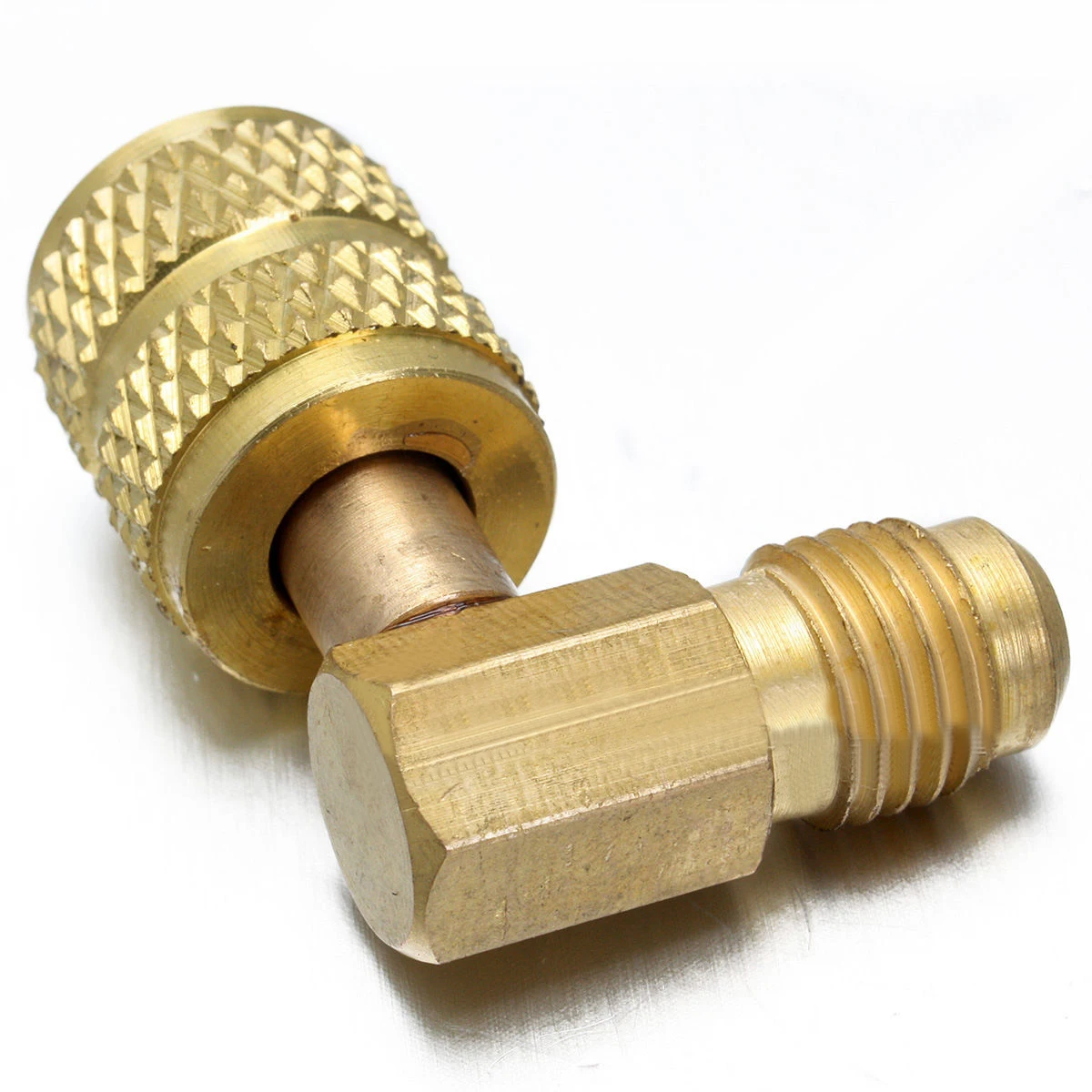 1pc x Brass Auto AC Refrigeration Adapter Connector Adaptor for R410A Gauges Hose Tool accessories