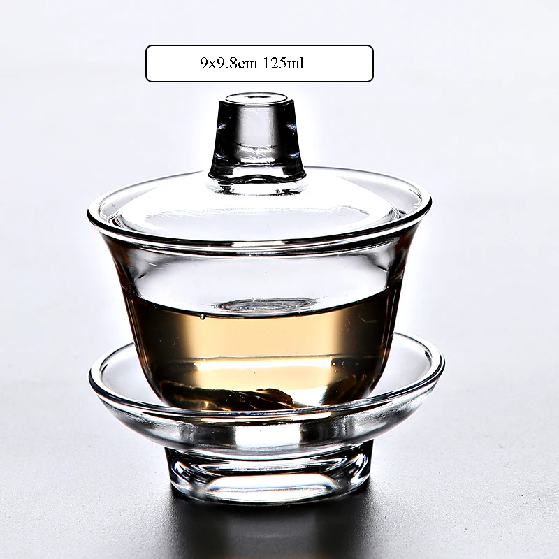TANGPIN Heat-Resistant Glass Gaiwan Teapot for Puer Cup of Tea