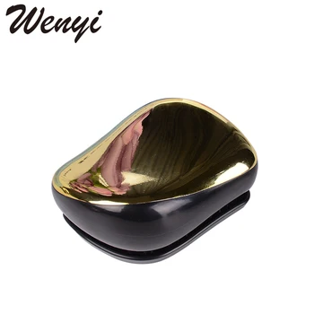 

1pc Magic Anti-static Hair Brush Handle Tangle Detangling Comb Shower Electroplate Massage Comb Salon Hair Styling Tool