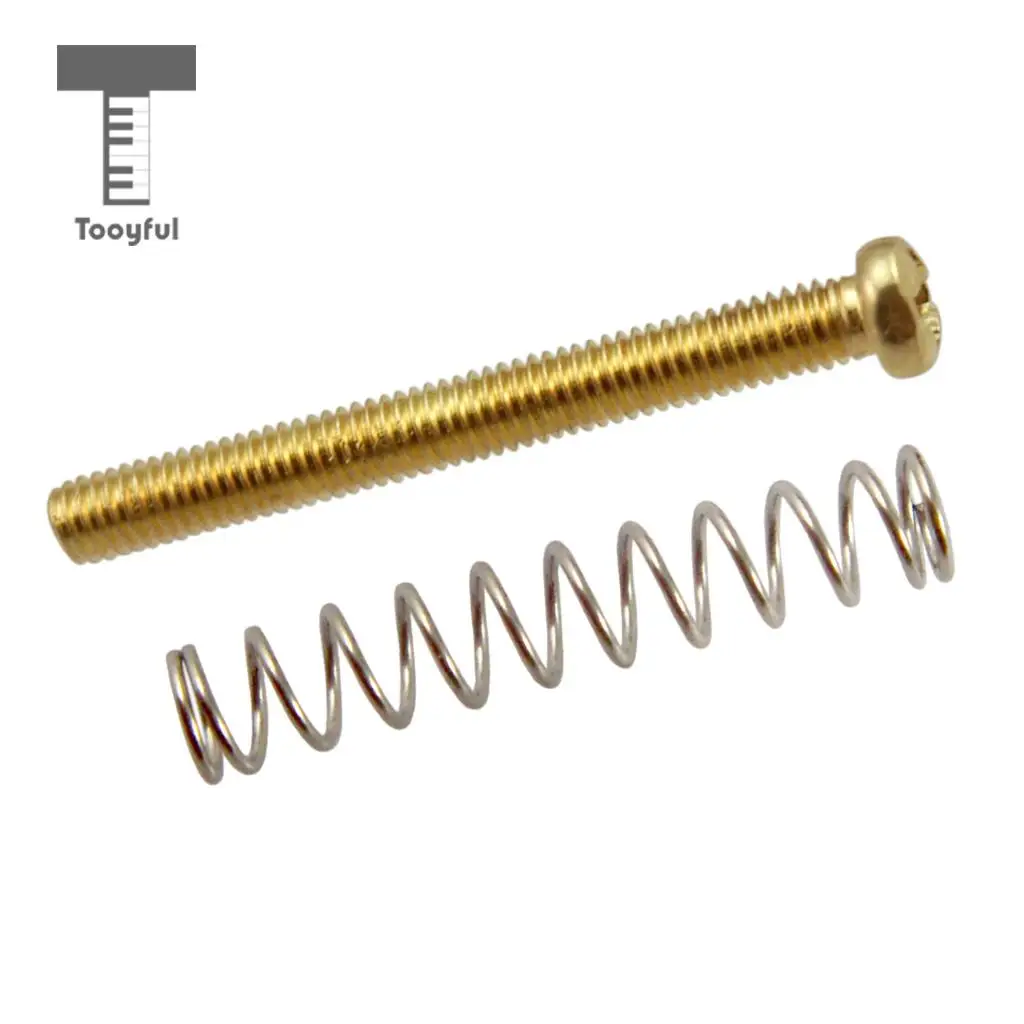 Tooyful Pack of 8 Metal Humbucker Double Coil Pickup Frame Screws Springs 3mm for Electric Guitar Replacement Parts