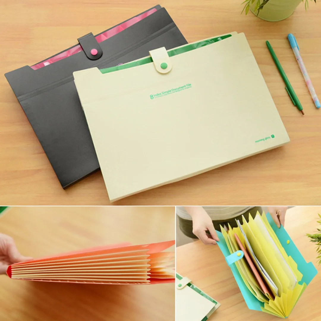 1pc x Plastic A4 Paper File Folder Cover Holder Document Office Supplies Portfolio