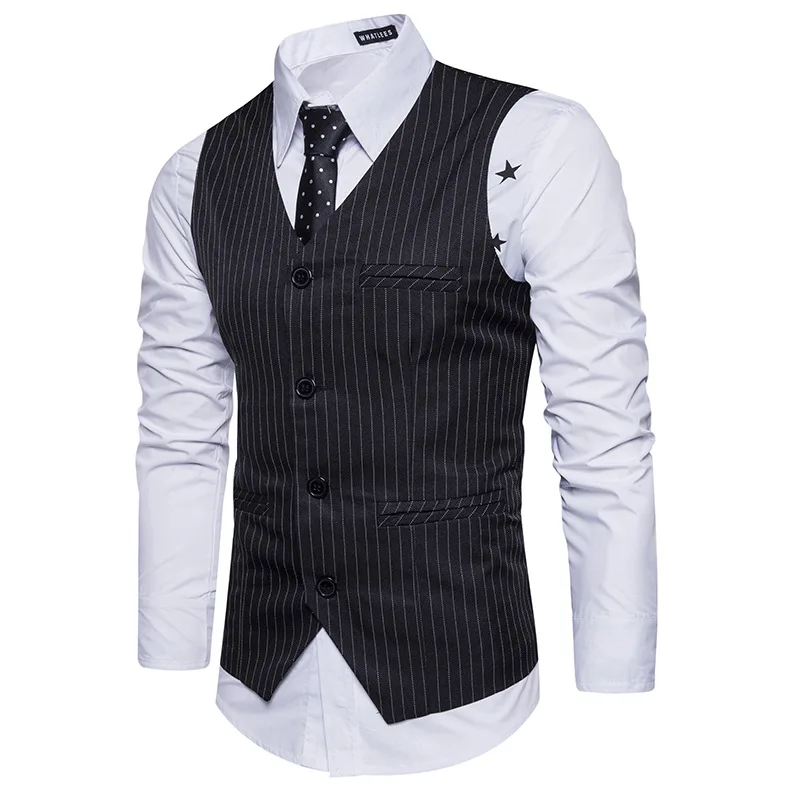 Buy Striped Mens Waistcoat Gilet Homme Classic V Neck
