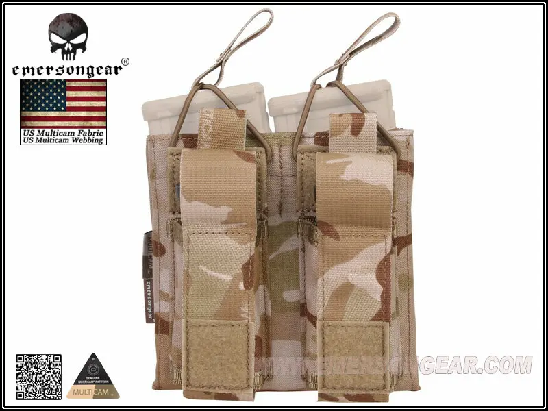 

EMERSON 5.56 Pistol Double Open Top Magazine Pouch Combat Molle Tactical MAG Pouch Multicam Arid EM6362