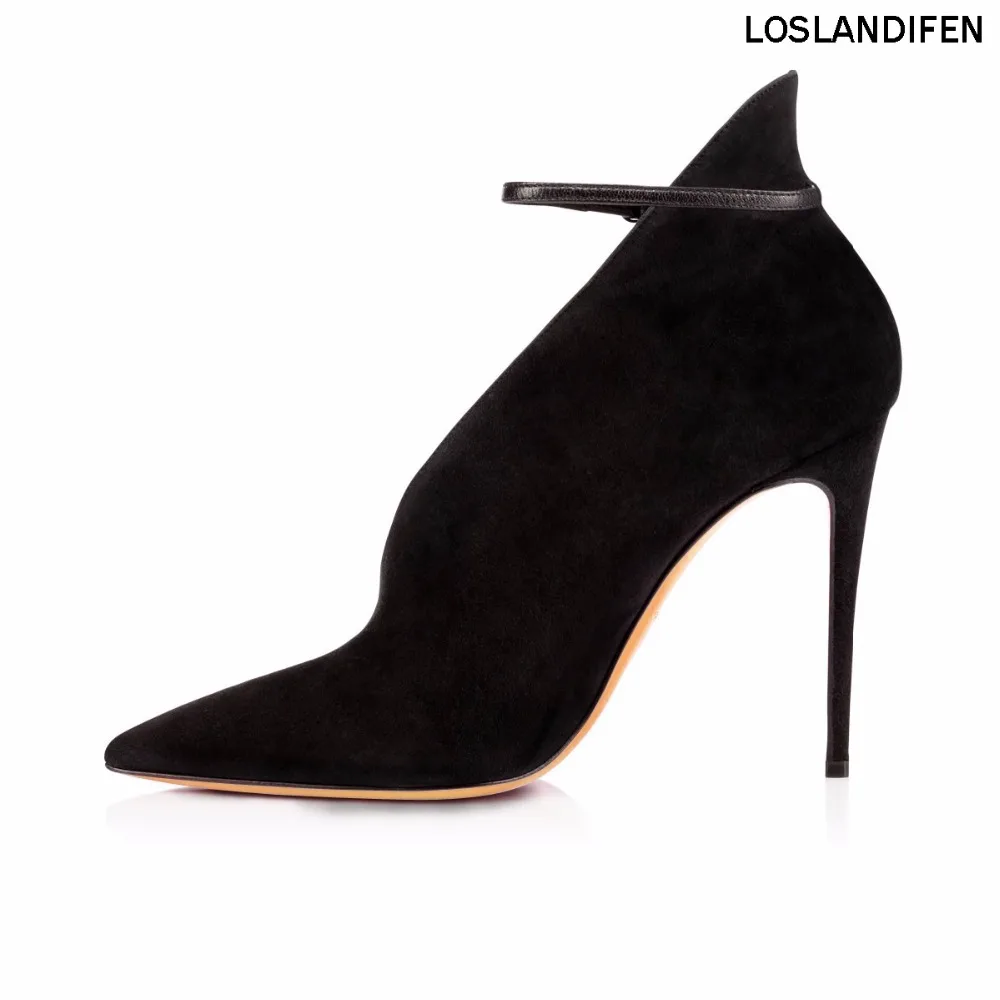 

Ladies Handmade Fashion Ampydolies 100MM Pointed Toe Ankle Straps Prom Pumps Shoes CKE088
