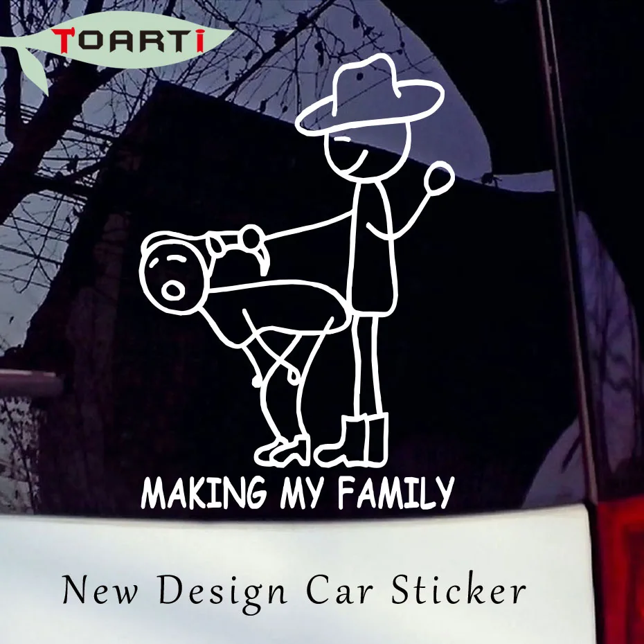 11*16 CM Making My Family Funny Creative Car Sticker Decal Anti Stick