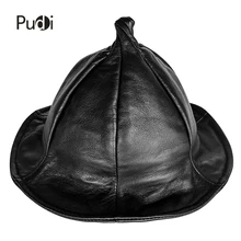 Женская Рыбацкая шляпа из натуральной кожи, новинка, стиль, натуральная кожа, шапки для студентов и школьников, HL813