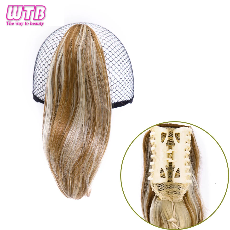 DIFEI-9-Couleur-Droite-Haute-Temp-rature-Cheveux-Synth-tiques-Queue-de-cheval-Postiche-Blonde-Gris (1)