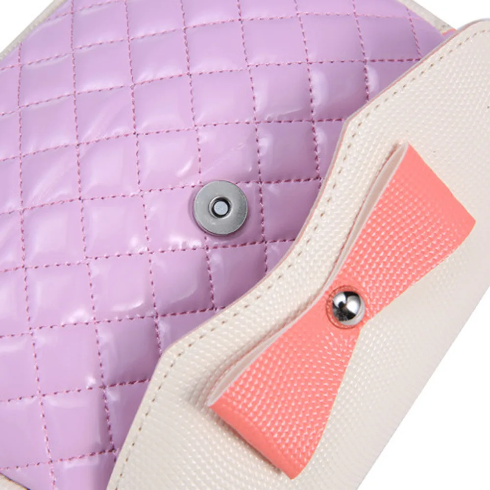 2019 Summer Fashion Women Bag PU Handbags Fashion bow series shoulder bag sky blue / pink Shopping women s messenger bag