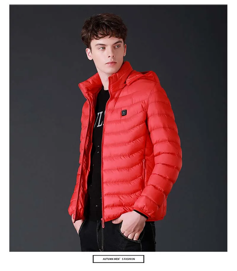 Aufdiazy USB теплая куртка для мужчин и женщин умный термостат с капюшоном одежда с подогревом Мужская водонепроницаемая Лыжная походная флисовая куртка IM023