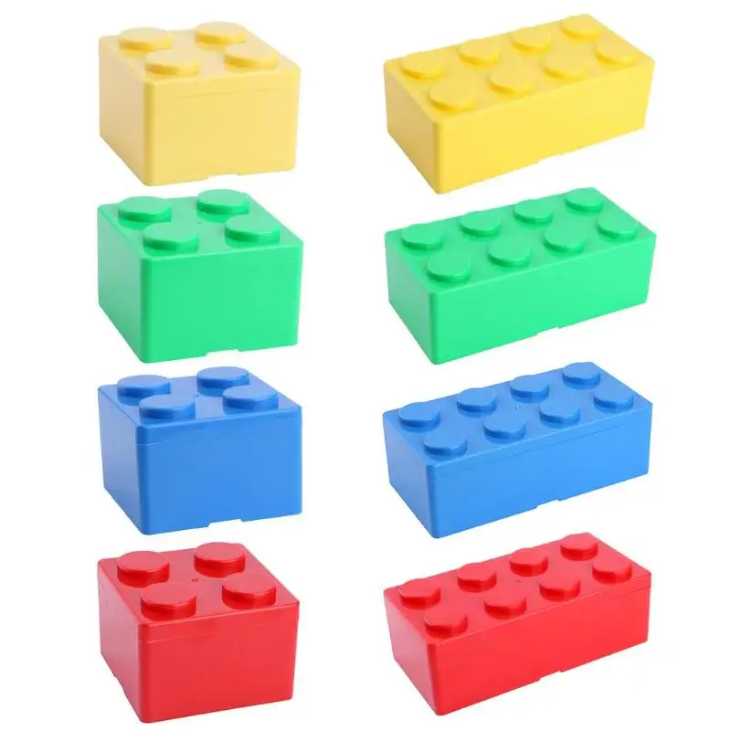 

Creative Plastic Building Block Shaped Storage Box Home Desktop Organizer