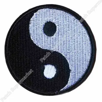

YIN YANG embroidered iron on PATCH karate ying tai chi EMBLEM Badge Applique biker vest chest halloween anime cosplay