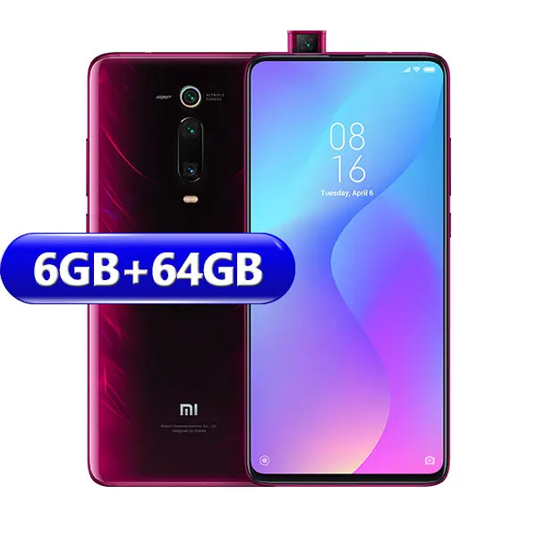 RED Глобальная версия Xiaomi Mi 9T 6GB 64GB Смартфон Snapdragon 730 Octa Core 6,3" AMOLED Экран 48MP Камера 4000 мА-ч - Цвет: RED