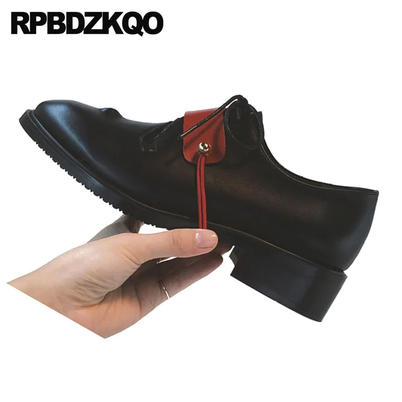 Chaussures Designer Britannique Style Noir Rond Chine Richelieus Femmes L'école Up Dames Japonais Dentelle De Vintage Bout Antidérapant Chinois xwRAgzqw