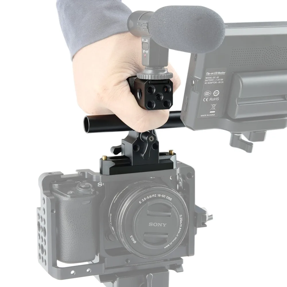 NICEYRIG Зажим для камеры рукоятка NATO Rail 15 мм зажим стержня Холодный башмак Sony Panasonic