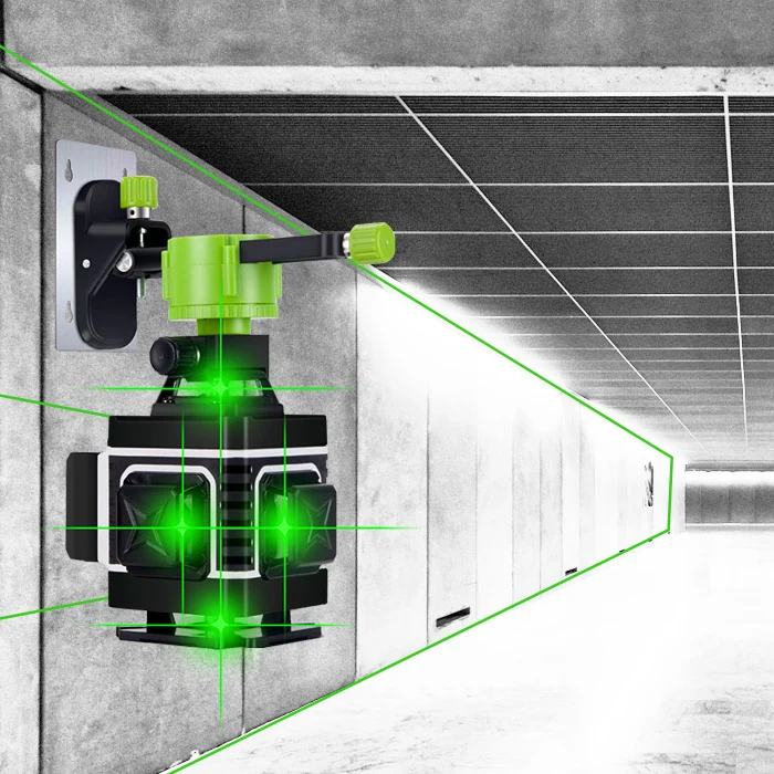 16 линий 4D зеленый лазерный уровень литиевая батарея* 2 самонивелирующийся 360 Горизонтальные и вертикальные поперечные линии супер мощный зеленый лазерный луч