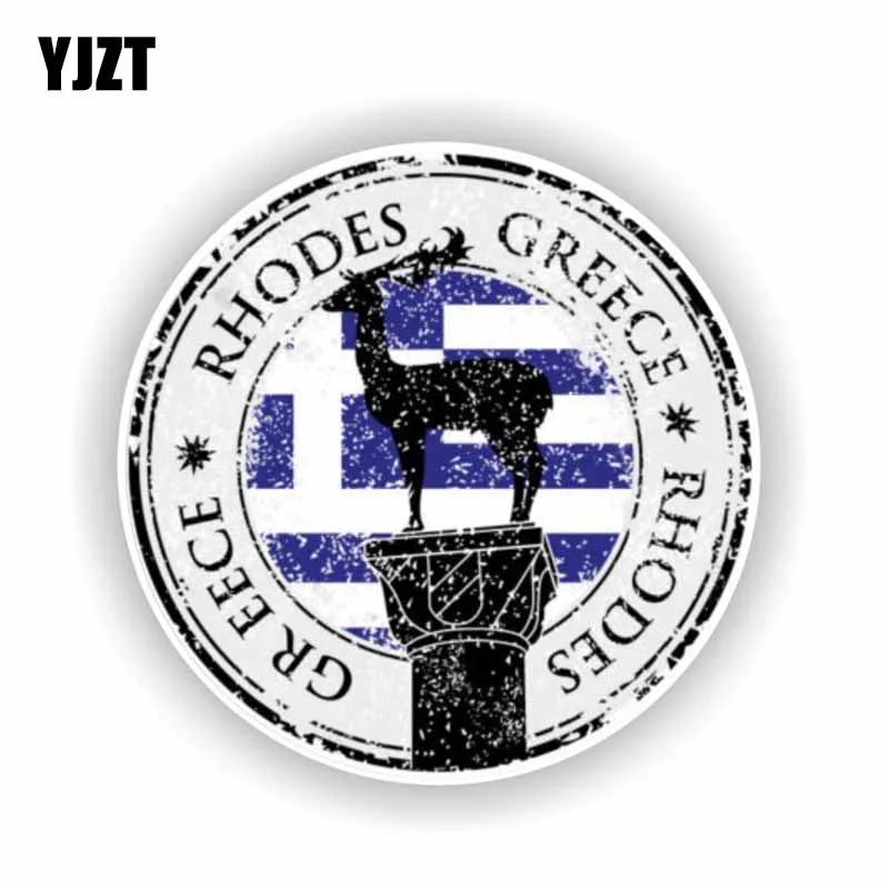 

YJZT 11,8 см * 11,8 см, персонализированная греческая наклейка на автомобиль из Родоса, наклейка, забавная наклейка из ПВХ 6-2179
