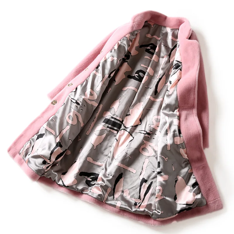 Femelle Vestes Veste gules Red White Tranchée De Femmes rice caramel Longue 2018 Naturelle green Fourrure pink Manteau Hiver Laine gray black Mouton Wine Manteaux Color Whf66 Automne wYxqx6fX