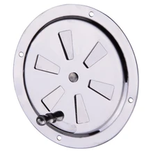 Морской 102 мм 4 дюймов серебро вентиляционное отверстие Нержавеющая сталь Лодка Круглый жалюзийной крышкой вентилятора для RV