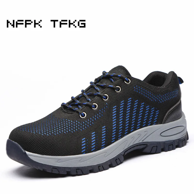 womens big size breathable mesh steel toe cap work safety