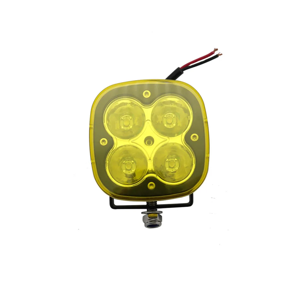 2 Mini LED Driving Lamp Work Light 2 Inch Spotlight Floodlight With Yellow Cover LED Driving Light Bar Offroad Car Truck  (14)