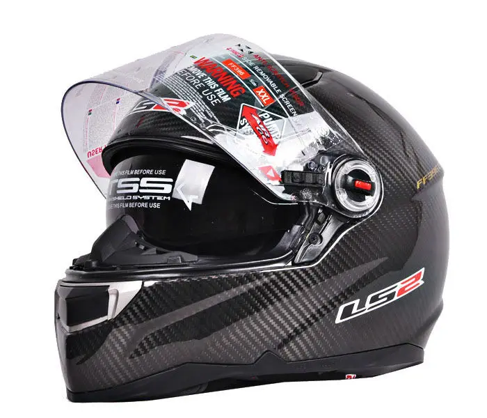 Double Lens Ls2 FF396 CT2 Carbon Fiber Motorcycle Helmets Racing Casco Air  Pump Helmet|helmet moped|helmet yellowhelmet interphone - AliExpress