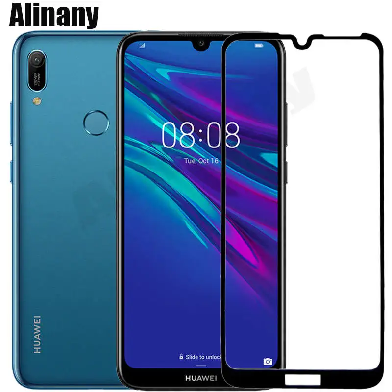 Закаленное стекло Huawei Y6 2019 полное покрытие защита экрана Y 6 Y62019 MRD LX1F LX1 защитная