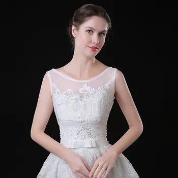 

2020 Bridal Wedding Bolero Jacket Sleeveless Lace Bridal Jacket Wedding Accessories Free Shipping