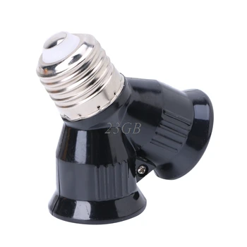 

E27 to 2 E27 LED Light Lamp Bulb Adapter Converter Split Splitter Base Socket M01