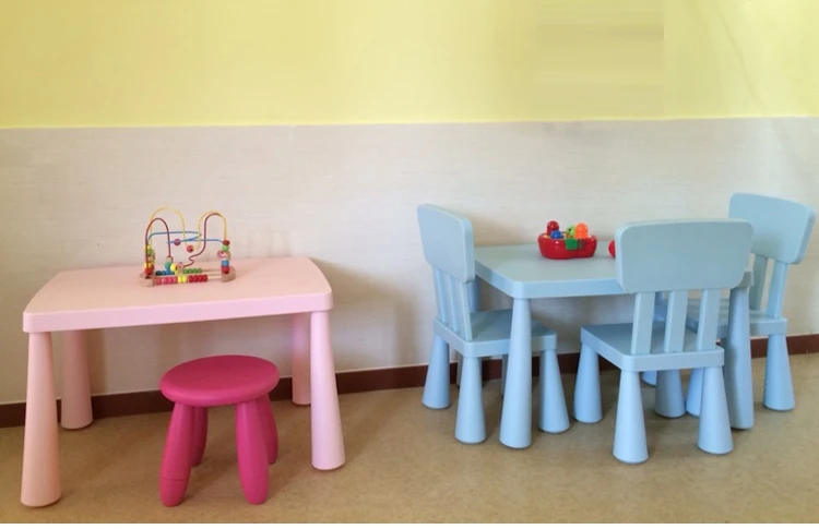 Детская мебель, стол для учебы и стул, квадратный стол, игровой стол
